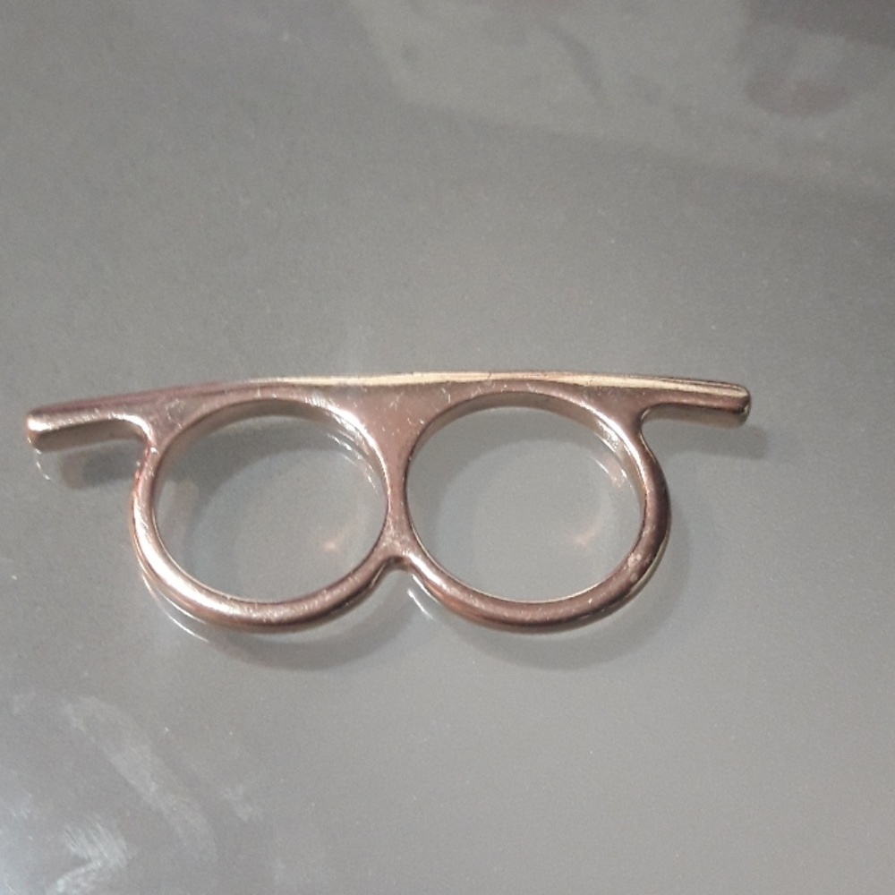 2 Finger Gold Coral Ring
